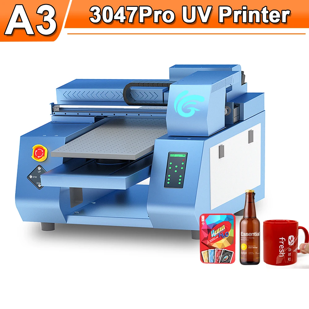 

UV Printer A3 For Epson XP600 Multifunction Flatbed Printing Machine for Phone Case Cylinder Bottles Wood Glass Candles Printers