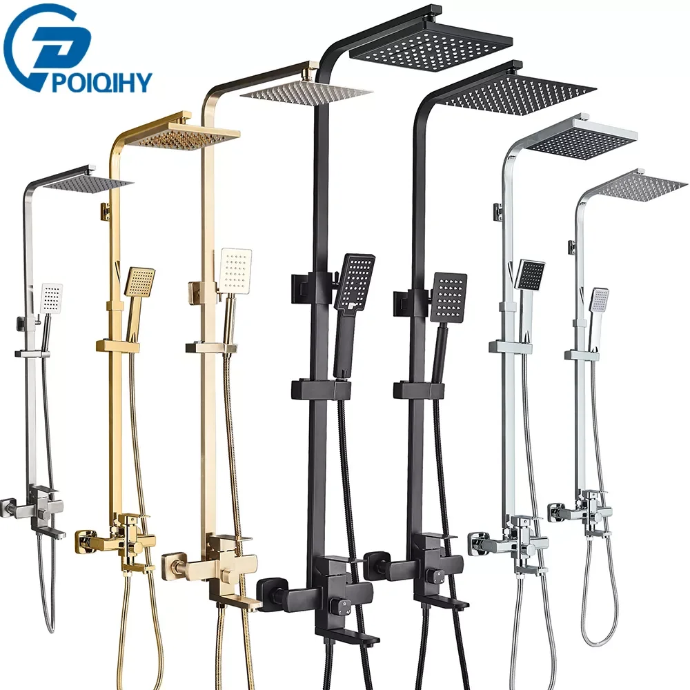 Black Bathroom Shower Faucet Set Wall Mount Black 8''Rainfall Shower Head With Handheld Sprayer Bathtub Shower Mixer
Black Bathroom Shower Faucet Set Wall Mount Black 8''Rainfall Shower Head With Handheld Sprayer Bathtub Shower Mixer