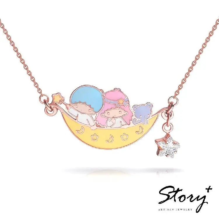 Ожерелье Kawaii Sanrio маленькое двойное женское милое красивое ожерелье из стерлингового серебра 925 пробы Kiki Lala индивидуальный подарок для деву...
Ожерелье Kawaii Sanrio маленькое двойное женское милое красивое ожерелье из стерлингового серебра 925 пробы Kiki Lala индивидуальный подарок для деву...
