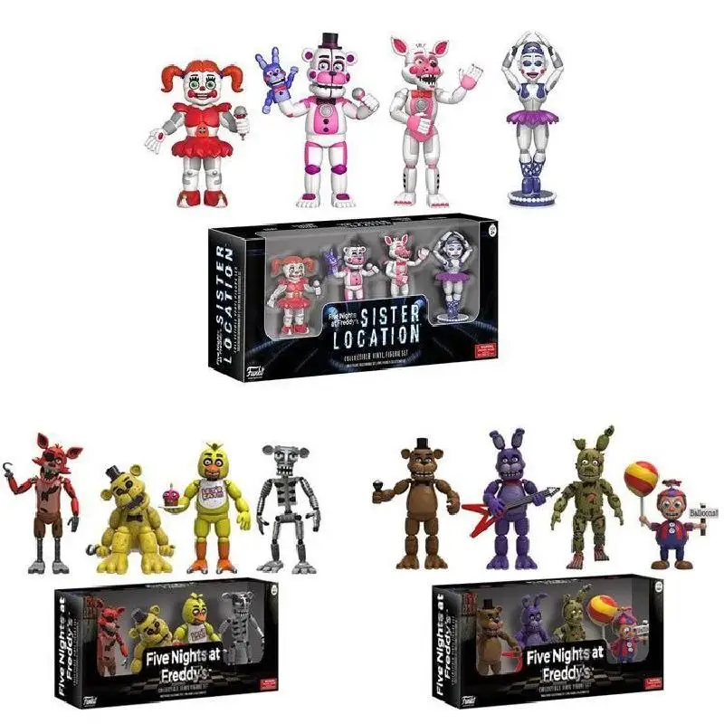 4 шт./компл. Fnaf «пять ночей», фигурки героев из «безопасности», Бонни Фокси, игрушки, 5 медведь фазбер, кукла, аниме модель, детские подарки на д...
4 шт./компл. Fnaf «пять ночей», фигурки героев из «безопасности», Бонни Фокси, игрушки, 5 медведь фазбер, кукла, аниме модель, детские подарки на д...