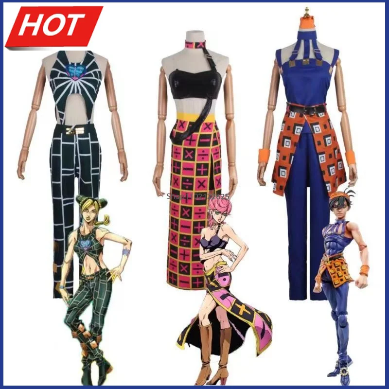 Anime Bizarre Adventure Cosplay Jumpsuit Trish Una Skirt Narancia Ghirga Jolyne Cujoh Cosplay Halloween Party Costumes
Anime Bizarre Adventure Cosplay Jumpsuit Trish Una Skirt Narancia Ghirga Jolyne Cujoh Cosplay Halloween Party Costumes
