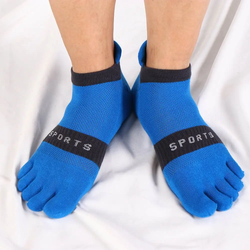 

Хлопковые модные чулочно-носочные изделия для бега Нескользящие походные сетчатые носки спортивные носки с пятью пальцами