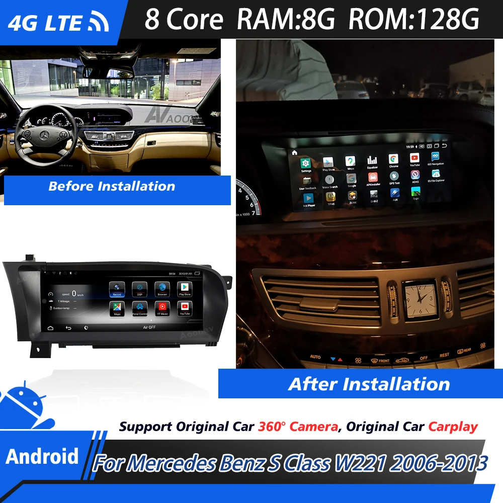 Автомагнитола на Android, Автомагнитола для Mercedes Benz S Class W221 2006-2013, сенсорный экран, навигация, Автомобильный Центральный блок
Автомагнитола на Android, Автомагнитола для Mercedes Benz S Class W221 2006-2013, сенсорный экран, навигация, Автомобильный Центральный блок