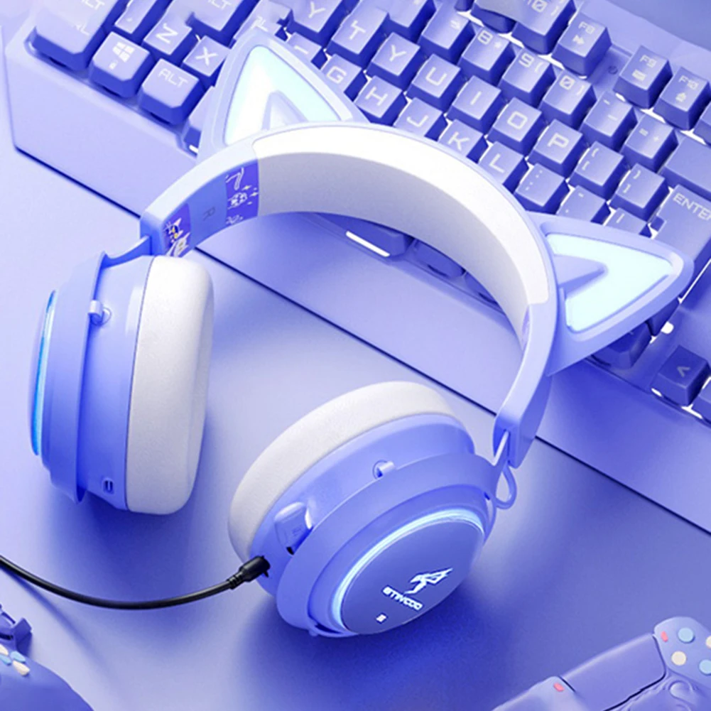 Over Ear Head-Mounted Headset Cat Ear Luminous Music Call Headset with Microphone Wireless Stereo Headphones 3 Modes for Gaming
Over Ear Head-Mounted Headset Cat Ear Luminous Music Call Headset with Microphone Wireless Stereo Headphones 3 Modes for Gaming