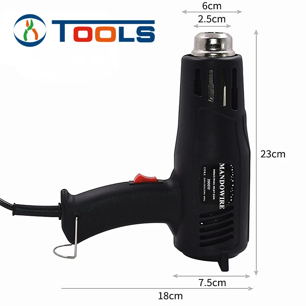 2000W Heat Gun Variable Temperature Advanced Electric Hot Air Gun Power Tool Hair dryer for soldering Thermoregulator
2000W Heat Gun Variable Temperature Advanced Electric Hot Air Gun Power Tool Hair dryer for soldering Thermoregulator