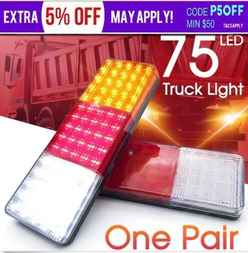 2pcs 12V 75 LED Tail Lights Ute Trailer Caravan Truck Boat Stop Indicator Light 2pcs 2pcs
2pcs 12V 75 LED Tail Lights Ute Trailer Caravan Truck Boat Stop Indicator Light 2pcs 2pcs