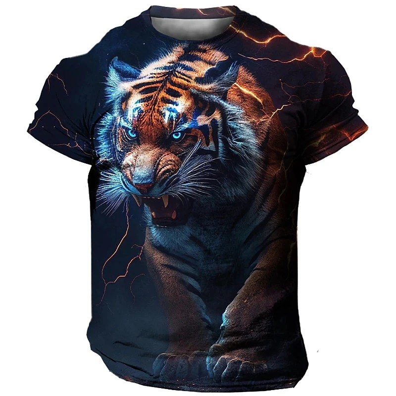 Tiger Print Men's T-shirt Harajuku 3d Tee Top Clothing Animal Short Sleeve Clothing Summer Oversized Male Vintage Shirt Pullover
Tiger Print Men's T-shirt Harajuku 3d Tee Top Clothing Animal Short Sleeve Clothing Summer Oversized Male Vintage Shirt Pullover