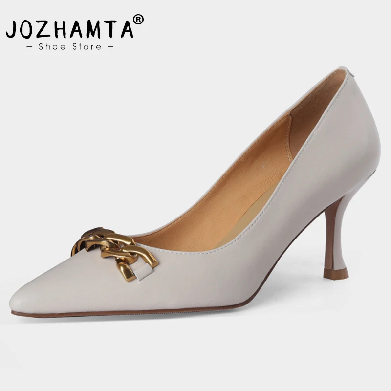 JOZHAMTA Size 33-42 Women Pumps Real Leather 2023 Vintage High Heels Shoes For Woman Spring Fashion Party Office Lady Footwear
JOZHAMTA Size 33-42 Women Pumps Real Leather 2023 Vintage High Heels Shoes For Woman Spring Fashion Party Office Lady Footwear