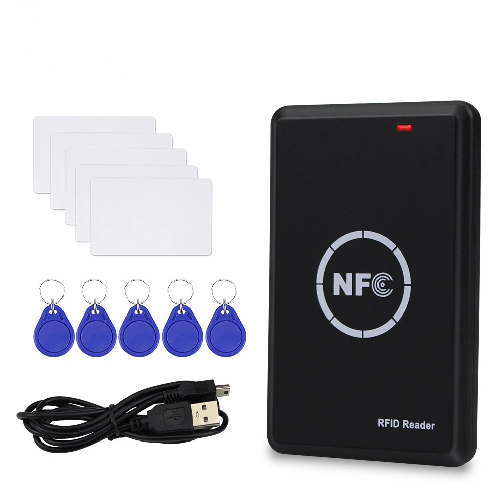 Копировальный Дубликатор 125 кГц брелок для ключей NFC считыватель смарт-карт записывающее устройство 13,56 МГц зашифрованный программатор USB UID...
Копировальный Дубликатор 125 кГц брелок для ключей NFC считыватель смарт-карт записывающее устройство 13,56 МГц зашифрованный программатор USB UID...