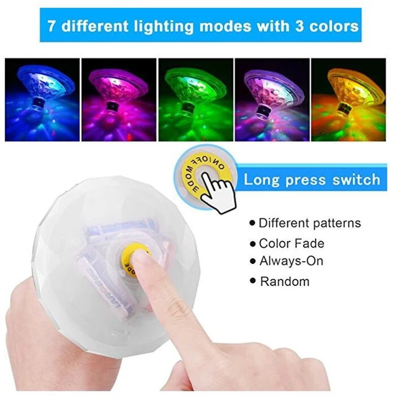 Плавающий подводный RGB-светильник аксессуары для бассейна светодиодное