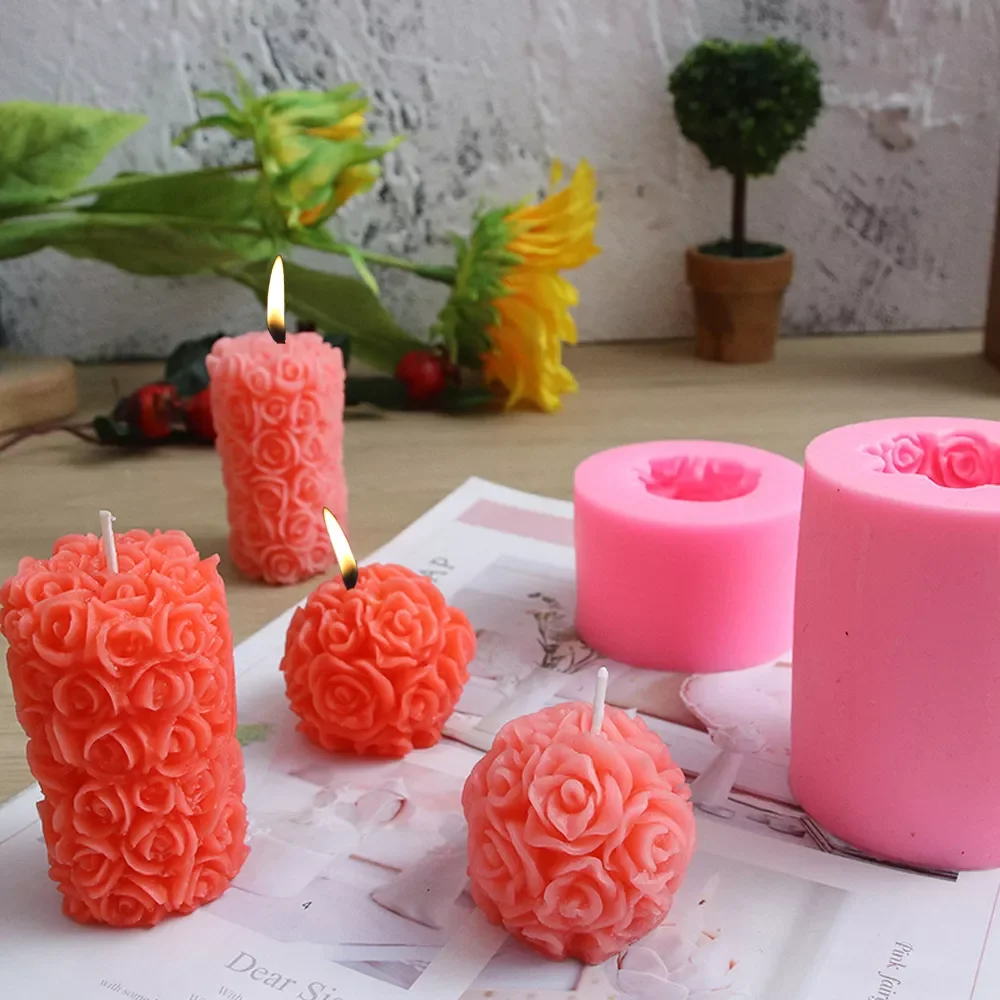 Cylinder Rose Candle Wax Mold Handmade Aromatherapy Candle Making Silicone Mould Soap Resin Cake Baking Molds Home Decoration
Cylinder Rose Candle Wax Mold Handmade Aromatherapy Candle Making Silicone Mould Soap Resin Cake Baking Molds Home Decoration