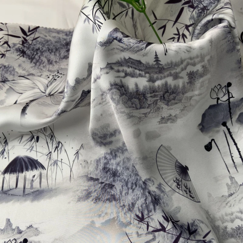 100x145cm High Quality Soft Sateen Fabric for DIY Sewing Chinese Ink Painting Printed Sateen Material DIY Handmade Dress Crafts
100x145cm High Quality Soft Sateen Fabric for DIY Sewing Chinese Ink Painting Printed Sateen Material DIY Handmade Dress Crafts