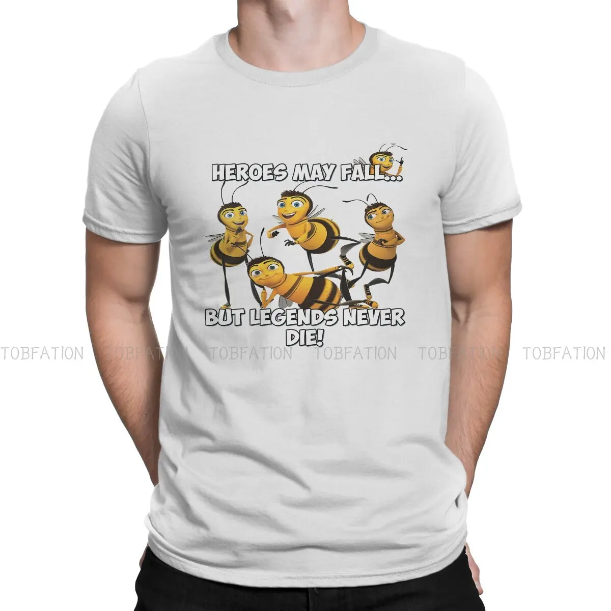 

Legends Never DIE Hipster TShirts Bee Movie Barry B Byson Cartoon Male Graphic Pure Cotton Streetwear T Shirt O Neck