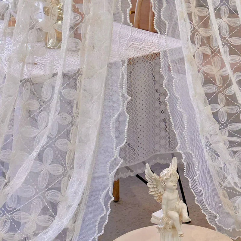 Korean Dream Light Champagne 3D Flowers Lace and Sequins Transparent Tulle Curtain For Bedroom Romantic Princess Sheer Voile
Korean Dream Light Champagne 3D Flowers Lace and Sequins Transparent Tulle Curtain For Bedroom Romantic Princess Sheer Voile