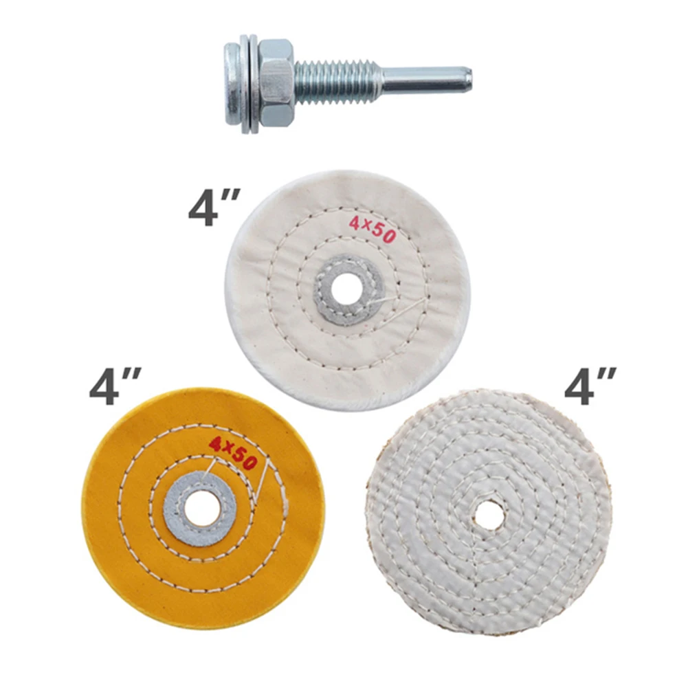 1set Polishing Wheels Adapter 4inch Cotton Lint Bench Electric Drill Cloth Wheel With Rod Mirror Polishing Table Grinder
1set Polishing Wheels Adapter 4inch Cotton Lint Bench Electric Drill Cloth Wheel With Rod Mirror Polishing Table Grinder