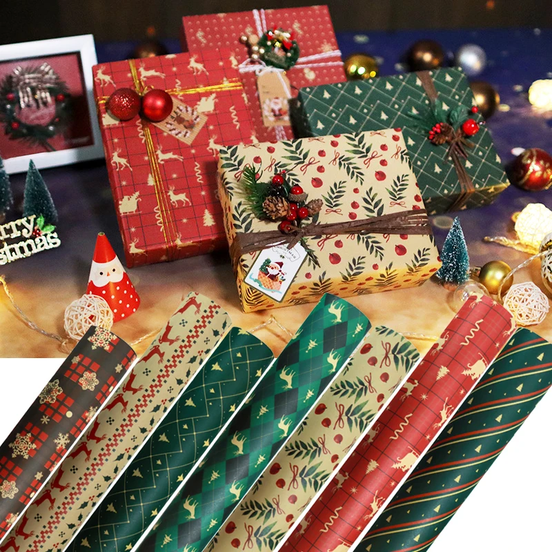 Christmas Gift Wrapping Paper Birthday Gift Decoration Wrapping Paper DIY Bag Kraft Paper New Year Party Present Decor 50*70cm
Christmas Gift Wrapping Paper Birthday Gift Decoration Wrapping Paper DIY Bag Kraft Paper New Year Party Present Decor 50*70cm
