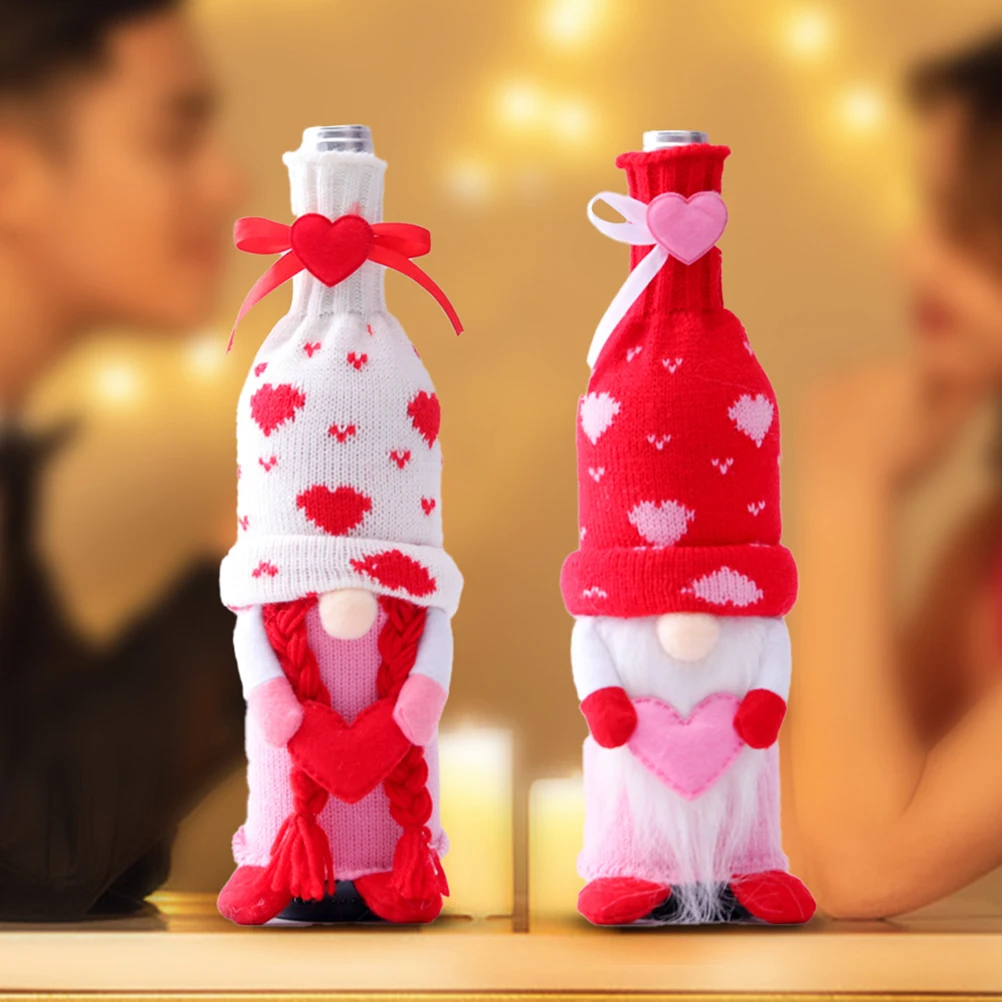 2Pcs Valentine's Day Wine Bottle Covers Wine Bottle Toppers Heart Home Valentines Day Wedding Dining Table Decora Party Gift
2Pcs Valentine's Day Wine Bottle Covers Wine Bottle Toppers Heart Home Valentines Day Wedding Dining Table Decora Party Gift