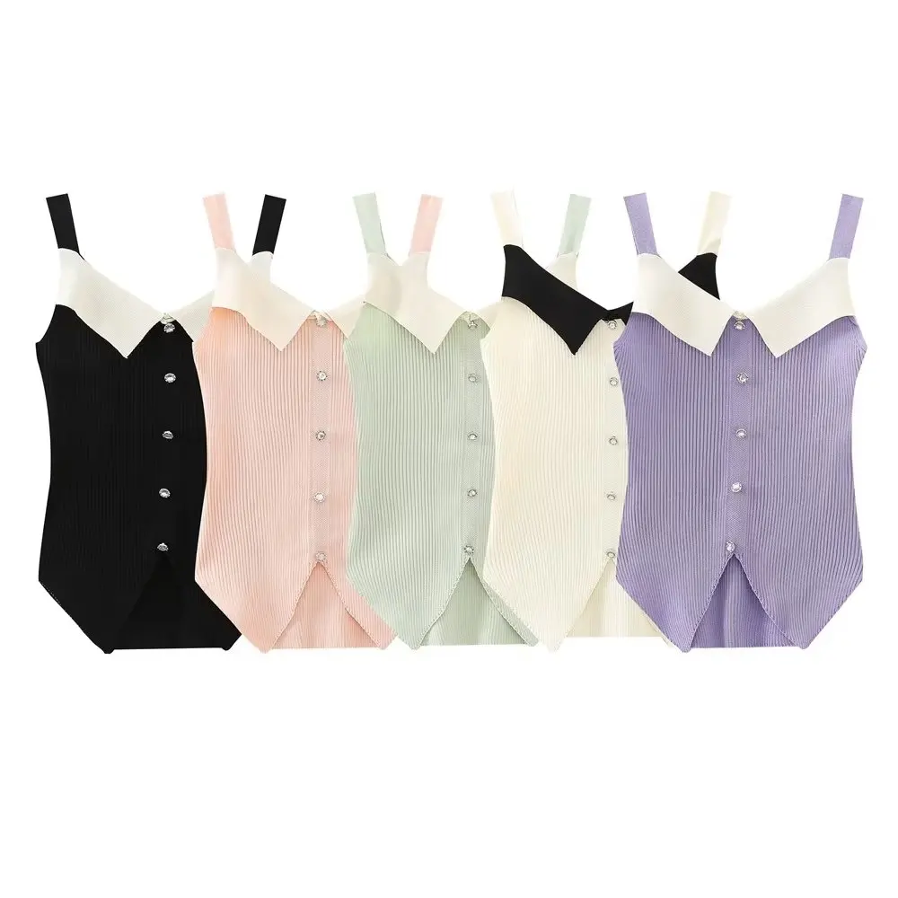 Latest design women's solid color 5-color knitted top sexy off-the-shoulder strap top sheath knitted camisole tank tops
Latest design women's solid color 5-color knitted top sexy off-the-shoulder strap top sheath knitted camisole tank tops
