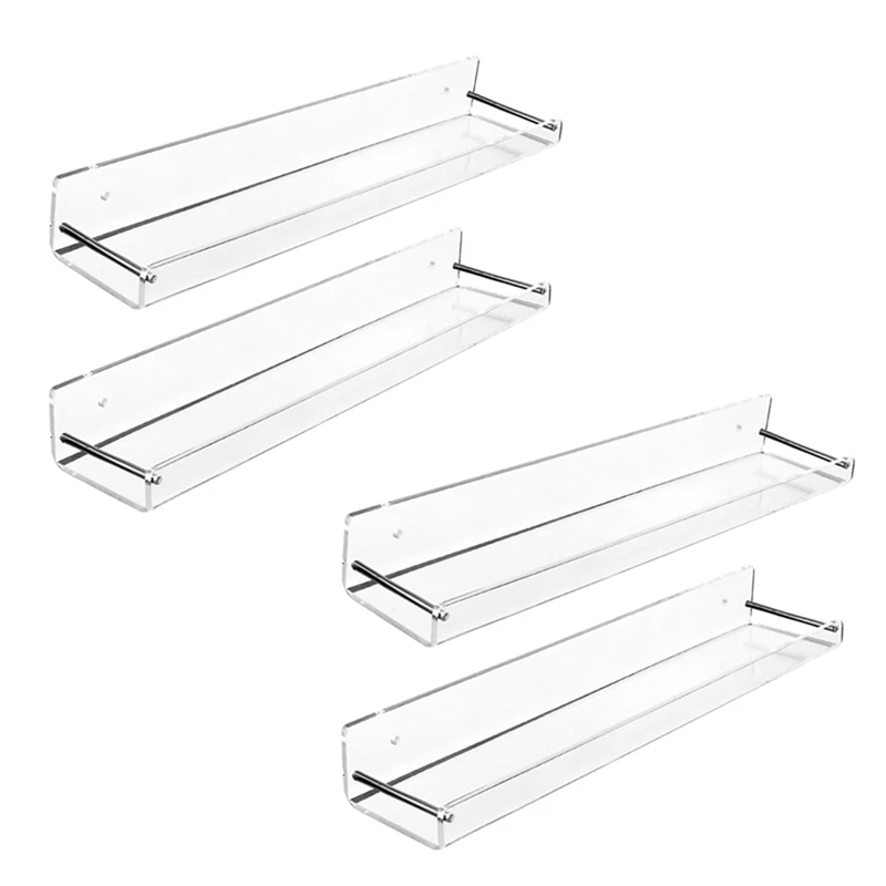 4 Pack Acrylic Floating Shelves, 15 L X3.25Inch W, Clear Bathroom Wall Shelf, Bookshelves, Invisible Display For Office
4 Pack Acrylic Floating Shelves, 15 L X3.25Inch W, Clear Bathroom Wall Shelf, Bookshelves, Invisible Display For Office