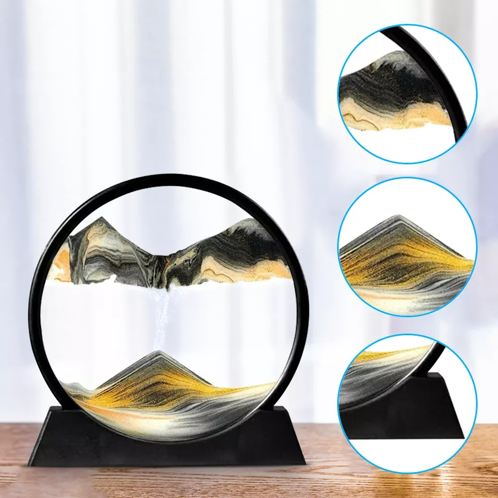 7/12inch Moving 3D Sand Art Picture Round Glass Hourglass Deep Sea Sandscape In Motion Display Flowing Sand Frame For home Decor
7/12inch Moving 3D Sand Art Picture Round Glass Hourglass Deep Sea Sandscape In Motion Display Flowing Sand Frame For home Decor
