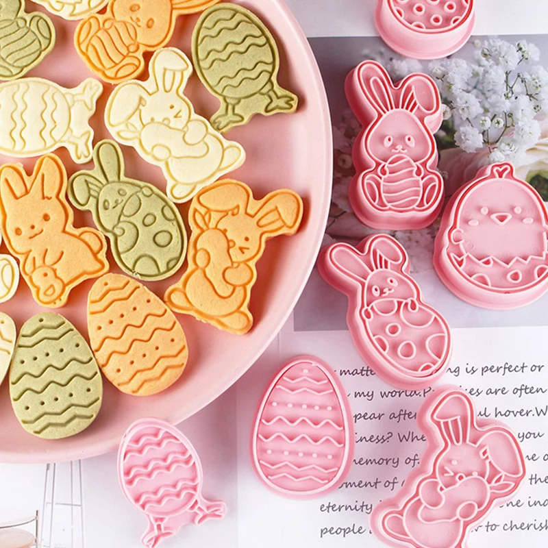 8Pcs/set Easter Plastic Cookie Cutter Rabbit Egg Biscuit Cutter 3D Cartoon Bunny Molds Baking Tools Easter Party DIY Decoration 
8Pcs/set Easter Plastic Cookie Cutter Rabbit Egg Biscuit Cutter 3D Cartoon Bunny Molds Baking Tools Easter Party DIY Decoration