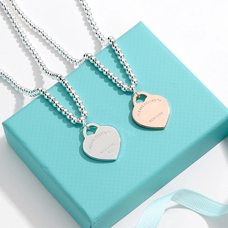 Classic Green Pink Enamel Heart Shaped 4mm Beads Lady Necklace 925 Sterling Silver Women's Light Luxury Jewelry Holiday Gift
Classic Green Pink Enamel Heart Shaped 4mm Beads Lady Necklace 925 Sterling Silver Women's Light Luxury Jewelry Holiday Gift