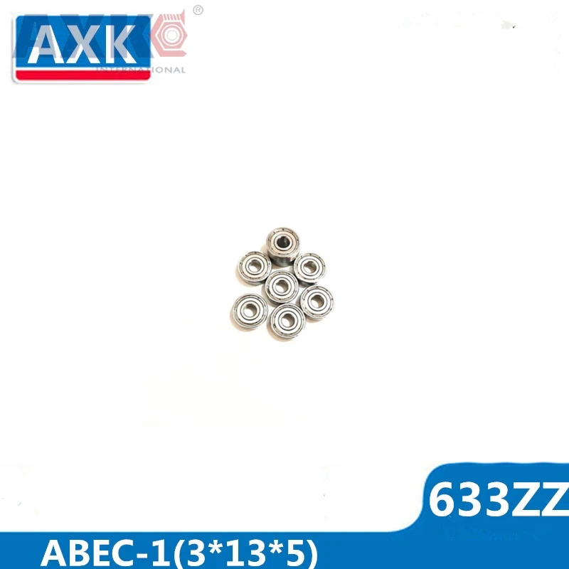 

AXK 633ZZ Bearing 3*13*5 mm ( 10 Pcs ) ABEC-1 Grade R1330ZZ 633Z Miniature 633 ZZ Ball Bearings