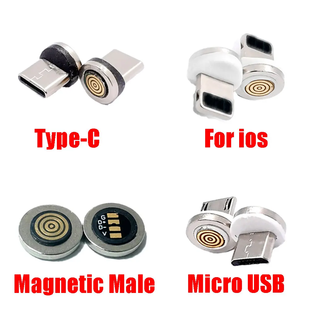 1Pcs Round Magnetic Cable Plug for IOS Type-c 3A Micro USB Plugs Fast Charging Adapter Durable Phone Charging Cable Magnetic Tip
1Pcs Round Magnetic Cable Plug for IOS Type-c 3A Micro USB Plugs Fast Charging Adapter Durable Phone Charging Cable Magnetic Tip