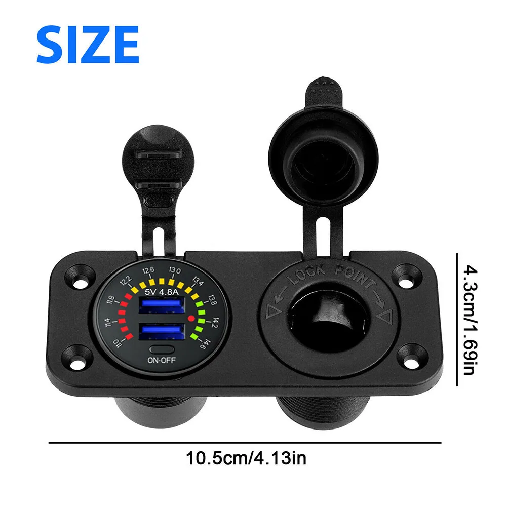 Durable New Practical Quality Dual USB Car Fast Charger Socket Power Outlet Voltmeter 12V/24V 1Pcs Accessories
Durable New Practical Quality Dual USB Car Fast Charger Socket Power Outlet Voltmeter 12V/24V 1Pcs Accessories