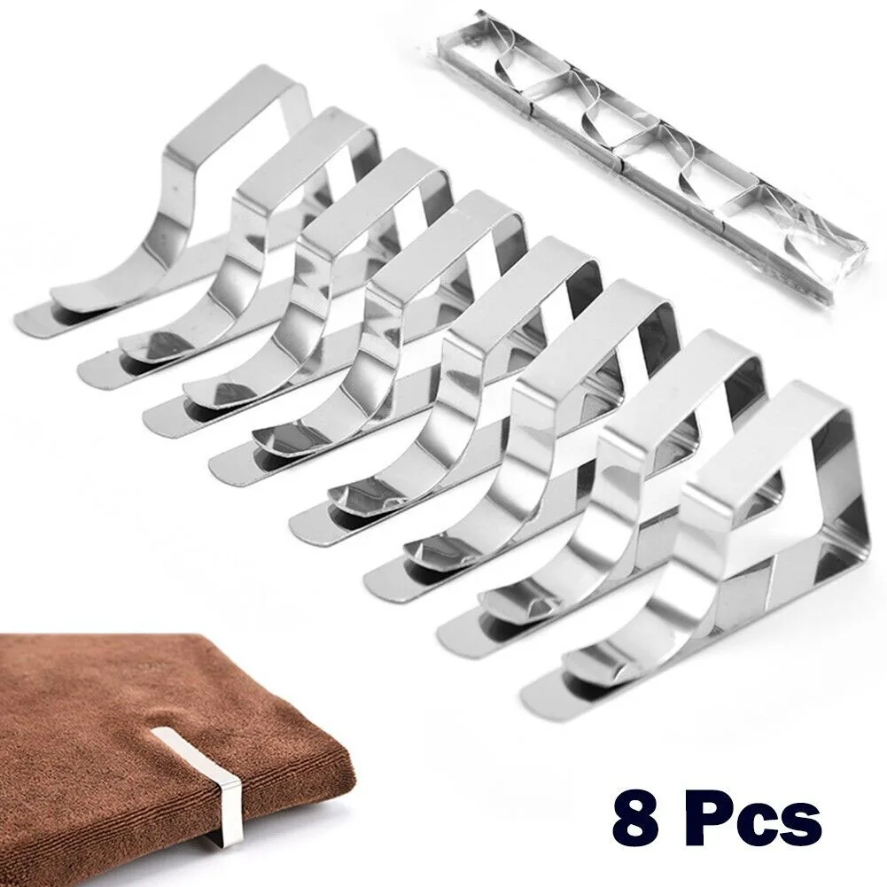 8pcs Stainless Steel Tablecloths Clips Table Cover Holder Clamps Non-slip Wedding Camping Promenade Table Cloth Cover Fix Clips
8pcs Stainless Steel Tablecloths Clips Table Cover Holder Clamps Non-slip Wedding Camping Promenade Table Cloth Cover Fix Clips