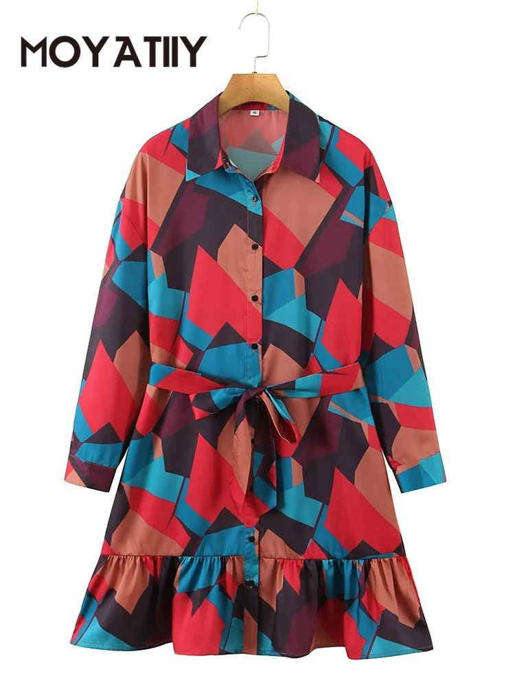 MOYATIIY 2022 Fashion Women Dress Geometry Floral Print Mini Dresses With Bow Long Sleeve Office Ladies Vestidos
MOYATIIY 2022 Fashion Women Dress Geometry Floral Print Mini Dresses With Bow Long Sleeve Office Ladies Vestidos