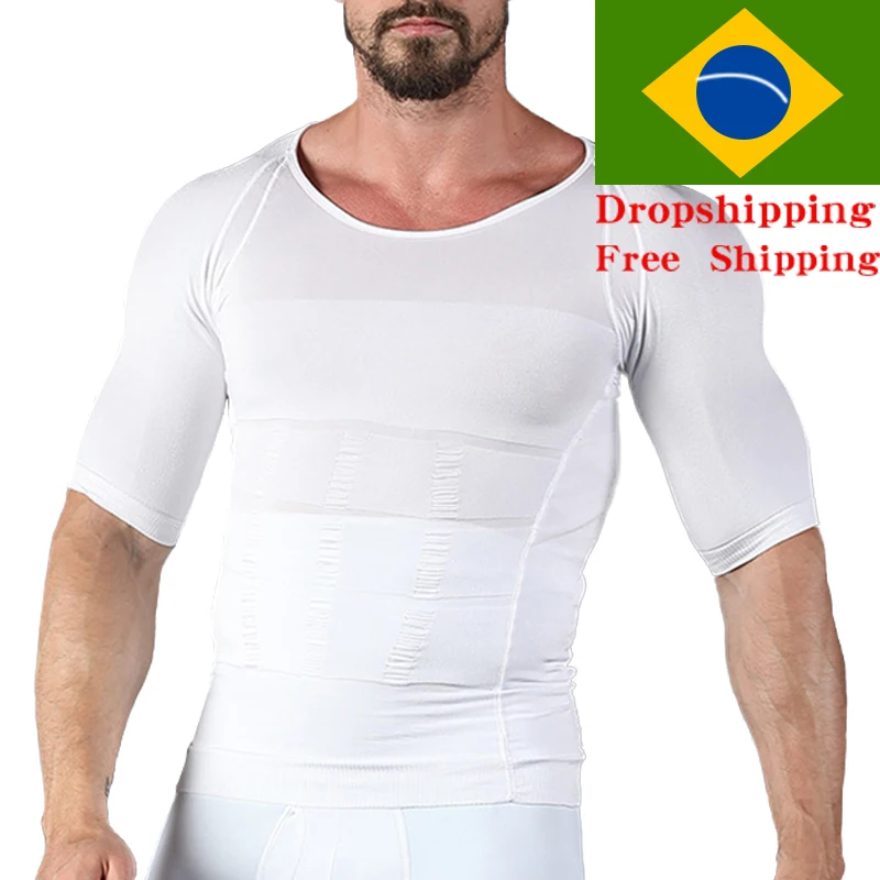 

Men's Slimming Shaper Posture Vest Male Tummy Abdomen Corrector Compression Body Modeling Fat Burner Chest Tummy Shirt Corset