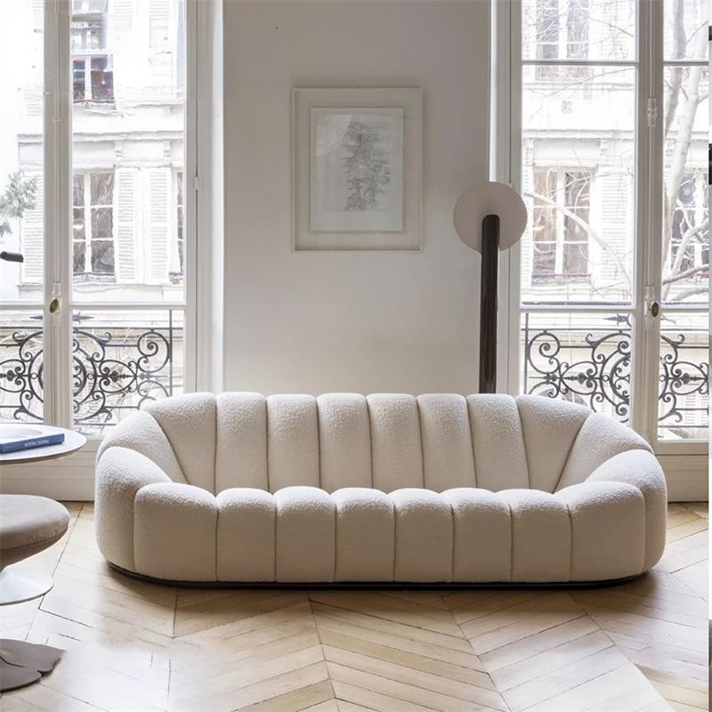 Nordic light luxury heterosexual leisure cloth couch creative hotel sales office living room new lamb three-person sofa
Nordic light luxury heterosexual leisure cloth couch creative hotel sales office living room new lamb three-person sofa