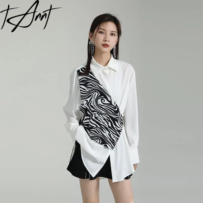 Tannt Women Shirt Color Matching Patchwo Long Sleeves Black White Blouse Tops Irregular Casual Long Zebra Shirts Women 2023 New
Tannt Women Shirt Color Matching Patchwo Long Sleeves Black White Blouse Tops Irregular Casual Long Zebra Shirts Women 2023 New