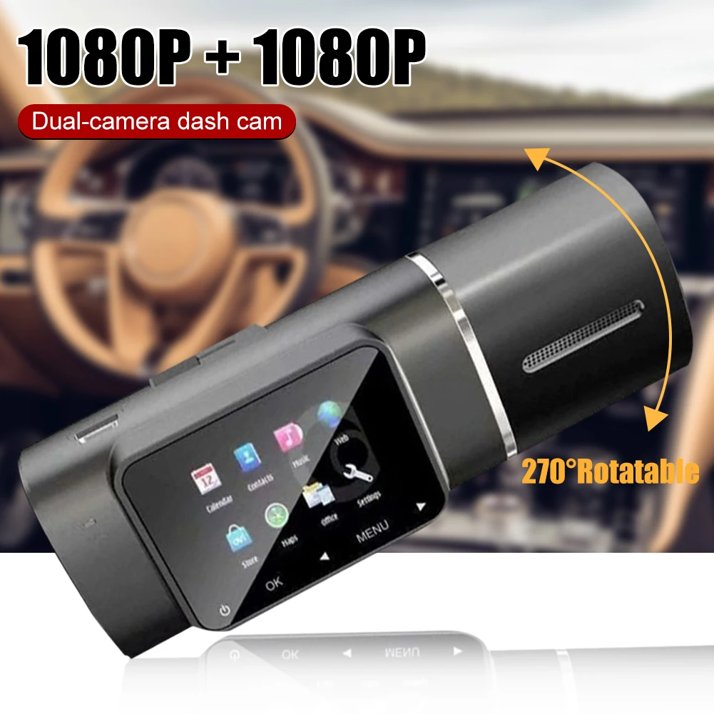 Dual 1080P Dash Cam Front and Inside HDR Night Vision Car Camera Driving Recorder 310° Wide Angle Loop Recording Parking Monitor
Dual 1080P Dash Cam Front and Inside HDR Night Vision Car Camera Driving Recorder 310° Wide Angle Loop Recording Parking Monitor