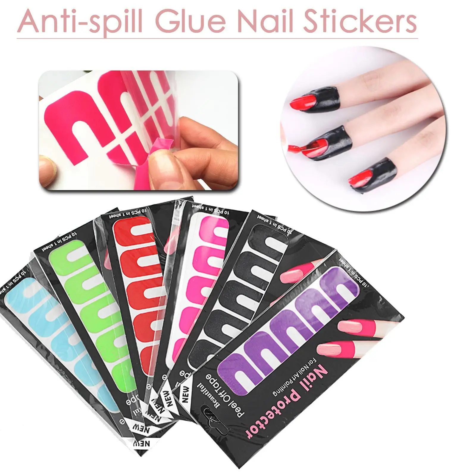 10pcs in 1 Sheet U-shape Spill-proof Anti-overflow Nail Polish Paint Varnish Peel Off Tape Finger Cover Nail Protector Stickers
10pcs in 1 Sheet U-shape Spill-proof Anti-overflow Nail Polish Paint Varnish Peel Off Tape Finger Cover Nail Protector Stickers