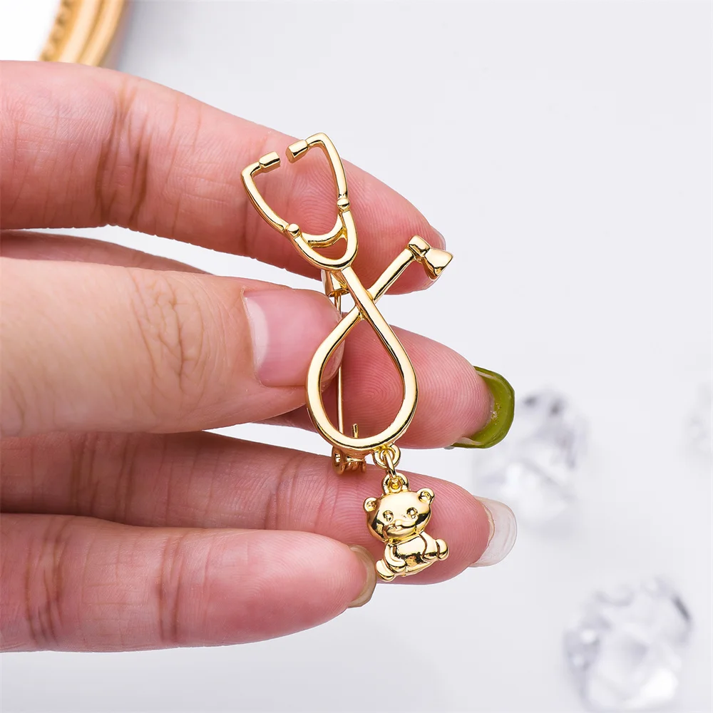Cute Stethoscope Small Bear Pendant Pin Brooch Funny Medical Brooch Hat Lapel Badge for Doctor Nurse Gift
Cute Stethoscope Small Bear Pendant Pin Brooch Funny Medical Brooch Hat Lapel Badge for Doctor Nurse Gift