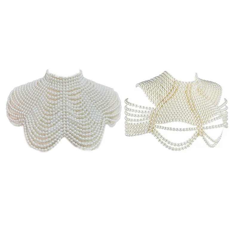 50JB Luxury Handmade Pearls Body Chains Beaded Statement Choker Necklace Bra Chains
50JB Luxury Handmade Pearls Body Chains Beaded Statement Choker Necklace Bra Chains