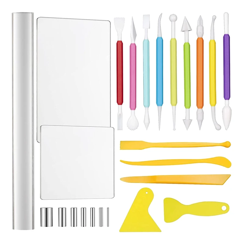 24 Pcs Clay Shaping Tool Set,Clay Scraper Backing Board Set,Assisted Shovel Rubber Clay Clay Shaping Tool For DIY Craft
24 Pcs Clay Shaping Tool Set,Clay Scraper Backing Board Set,Assisted Shovel Rubber Clay Clay Shaping Tool For DIY Craft