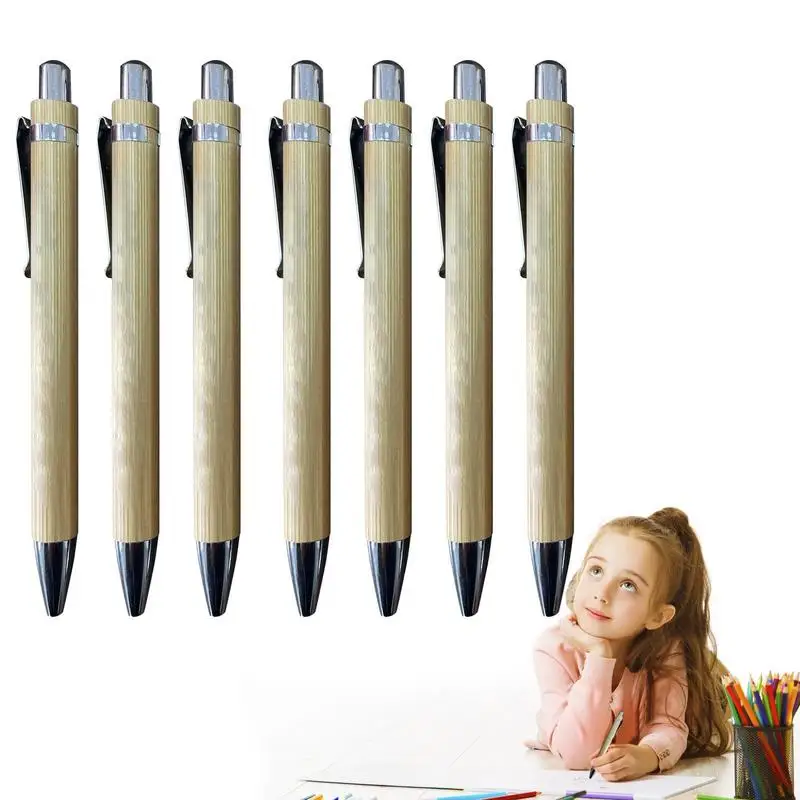 

Funny Pens 7pcs Wood Grain Glitter Pens For Adults Even Days Of The Week Pen Describing Mentality Ballpoint Pens Office Supplies