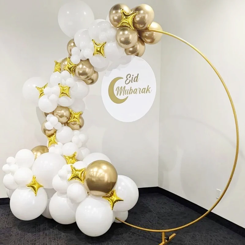 91pcs Gold Star Moon Eid Mubarak Balloon Garland Arch Kits Chorme Gold Latex Ramadan Mubarak Festival Party Ballon Decorations
91pcs Gold Star Moon Eid Mubarak Balloon Garland Arch Kits Chorme Gold Latex Ramadan Mubarak Festival Party Ballon Decorations