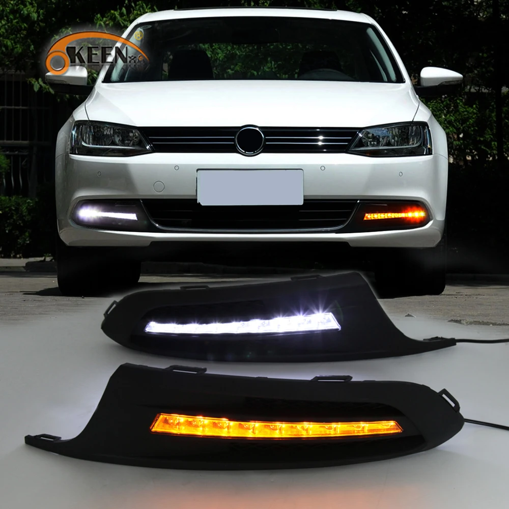 OKEEN 2pcs Car LED Daytime Running Light for VW Volkswagen Sagitar Jetta 2012 2013 2014 DRL FlowingTurn Signal Light Fog Lamp
OKEEN 2pcs Car LED Daytime Running Light for VW Volkswagen Sagitar Jetta 2012 2013 2014 DRL FlowingTurn Signal Light Fog Lamp