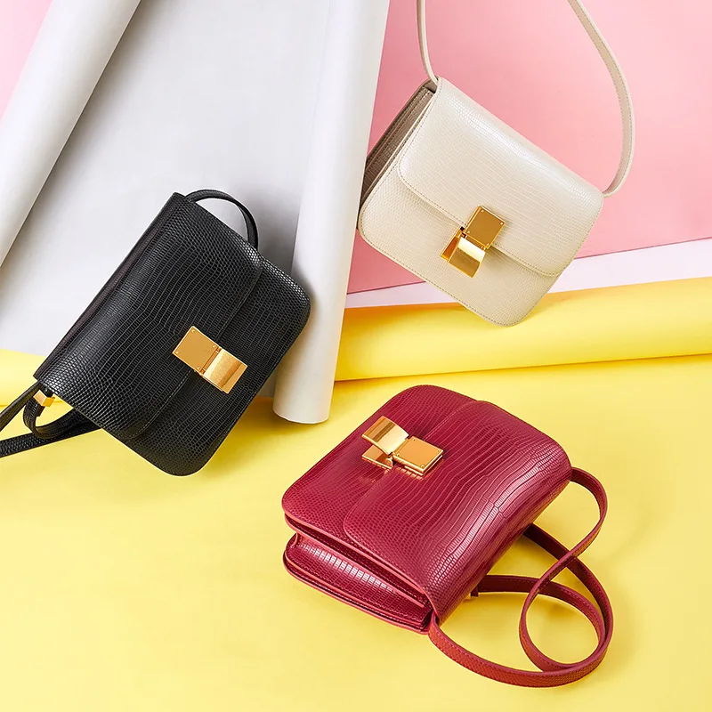High Quality Genuine Leather Lizard Pattern Tofu Bag Bag Women's Crossbody Bag Organ Bag One Shoulder Small Square Bag
High Quality Genuine Leather Lizard Pattern Tofu Bag Bag Women's Crossbody Bag Organ Bag One Shoulder Small Square Bag