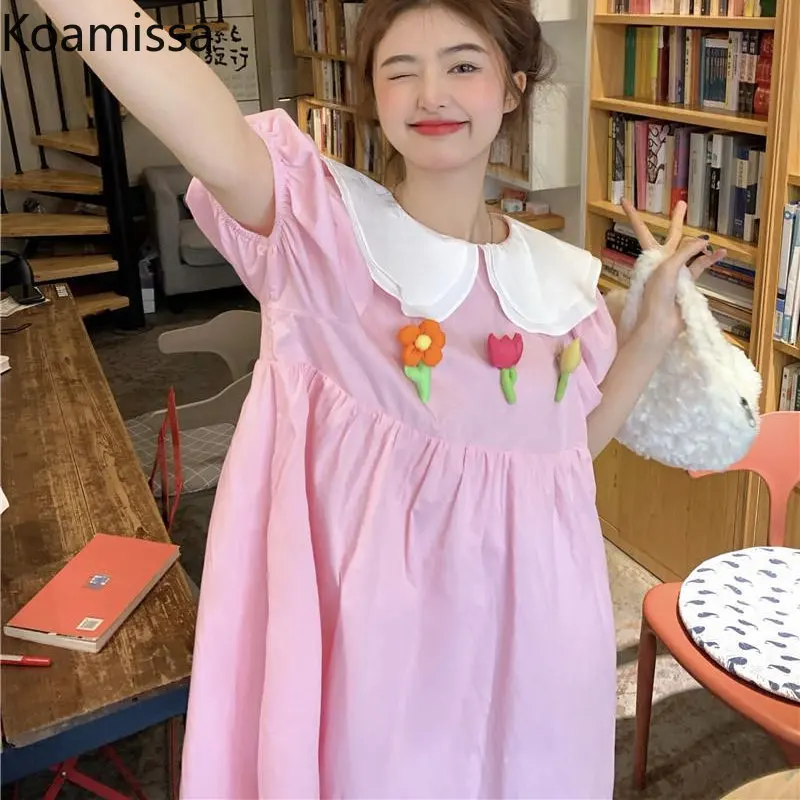 Koamissa Sweet Women Dress Summer Short Sleeve Korean Loose Straight Dresses Fashion Slim Student Vestidos Mujer Dropshipping
Koamissa Sweet Women Dress Summer Short Sleeve Korean Loose Straight Dresses Fashion Slim Student Vestidos Mujer Dropshipping