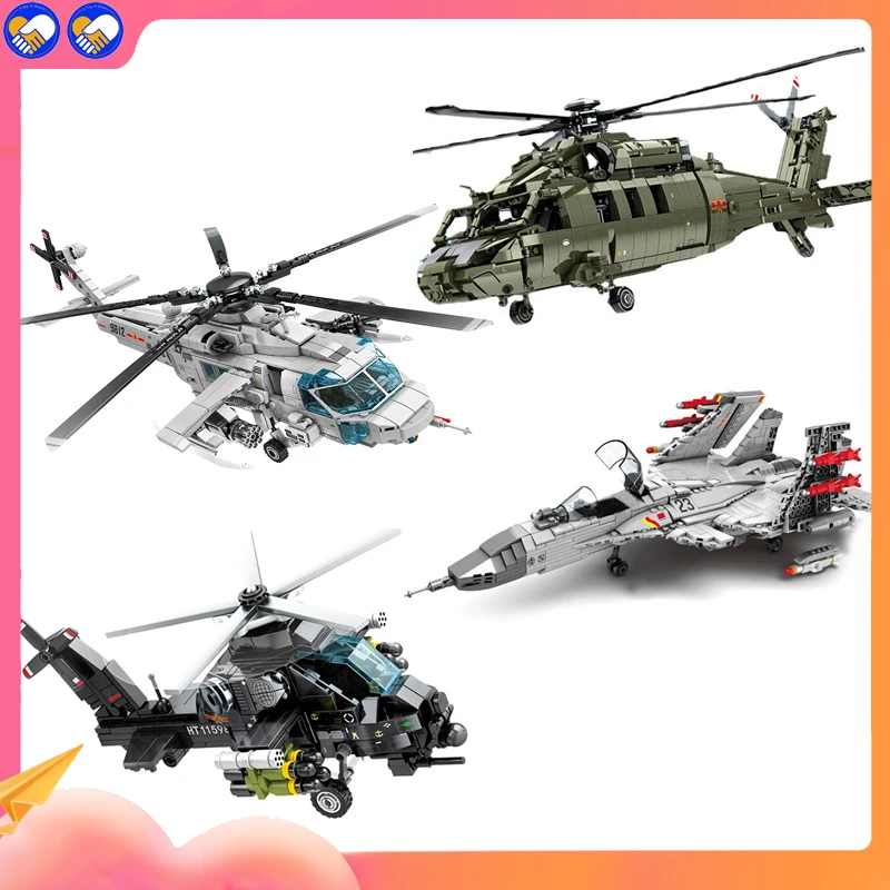 Attack Helicopter J-20 Building Blocks Rocket Military Aircraft Fighter Armed Soldiers Airplane Model Brick Toys Children Gifts
Attack Helicopter J-20 Building Blocks Rocket Military Aircraft Fighter Armed Soldiers Airplane Model Brick Toys Children Gifts