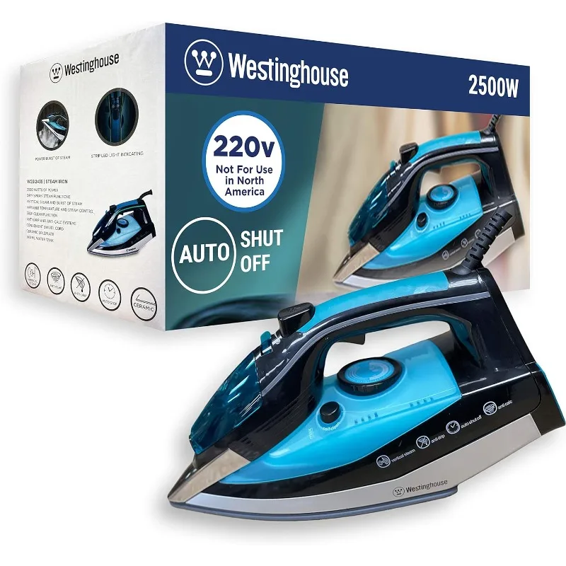220v Iron 2500 watts with Steam & Auto Shut Off 220 – 240 Volts 50/60 hz Bundle with Plug Adapter (NOT for USA)
220v Iron 2500 watts with Steam & Auto Shut Off 220 – 240 Volts 50/60 hz Bundle with Plug Adapter (NOT for USA)