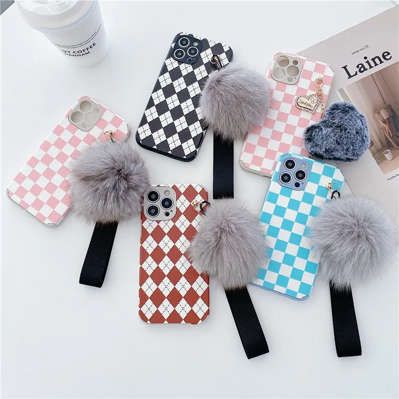 Fashion Diamond Pattern Stuffed Ball Lanyard Female Soft Case For Iphone 11 12 13 Pro Max 7 8 Plus Xr X Xs Se 2020 Cover Fundas
Fashion Diamond Pattern Stuffed Ball Lanyard Female Soft Case For Iphone 11 12 13 Pro Max 7 8 Plus Xr X Xs Se 2020 Cover Fundas