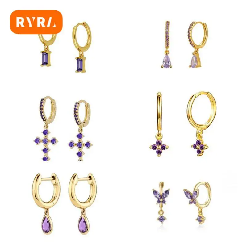 Earrings Cute Purple Diamond Light Luxury Party Simple Heart Earrings Zircon Earrings European And American Temperament S925
Earrings Cute Purple Diamond Light Luxury Party Simple Heart Earrings Zircon Earrings European And American Temperament S925