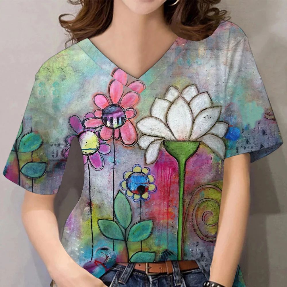 Summer Fashion Women's T-shirt Pattern Casual Harajuku Style Vintage Comfortable New 3d Women's Top Large Size Women's T-shirts
Summer Fashion Women's T-shirt Pattern Casual Harajuku Style Vintage Comfortable New 3d Women's Top Large Size Women's T-shirts
