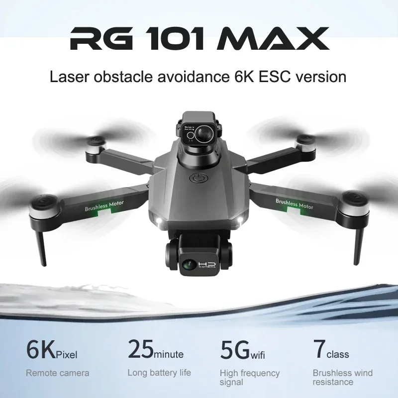 5G WIFI FPV GPS 6K HD Camera Drone Professional Dron Brushless 360 Obstacle Avoidance 3KM RC Distance Quadcopter RG101 MAX
5G WIFI FPV GPS 6K HD Camera Drone Professional Dron Brushless 360 Obstacle Avoidance 3KM RC Distance Quadcopter RG101 MAX